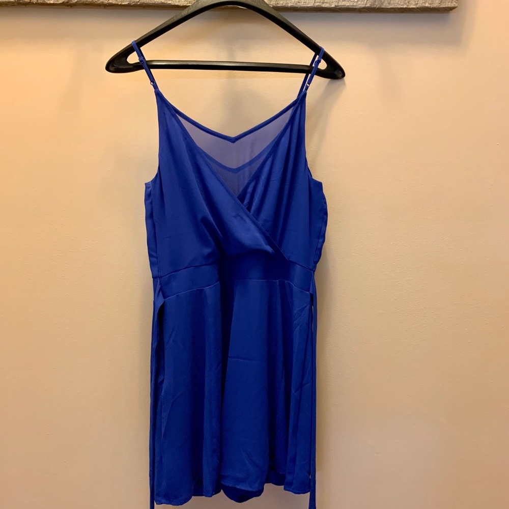 Express Ruffle Wrap Front Skort Romper - image 4